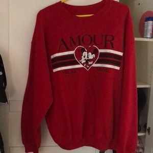 Disney Mickey and Minnie pullover sweater